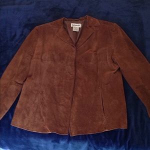 Suede real leather jacket